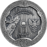 Germania Mint 2023 10 Mark Valkyries Ostara 2 oz Pure Silver Antique Finish UHR Coin Certificate # 3