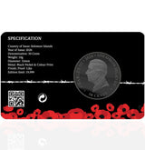 Solomon Islands 2026 50 Cents They Shall Grow Not Old Limited Edition Red Poppy Card  Back