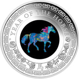 Australia 2026 $1 Lunar Year of the Horse - Opal 1oz .9999 Silver Proof Coin Reverse