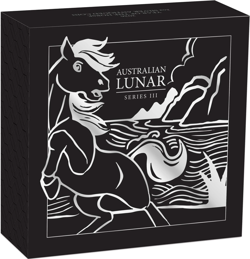 Australia 2026 $2 Lunar Series III Year of the Horse 2 oz .9999 Silver Antiqued Coin Perth Mint Box
