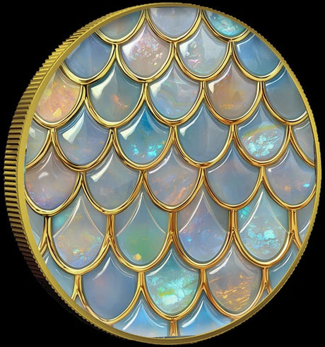 PRE-ORDER USA 2024 $1 American Eagle Opal Viper Snake - 1 Oz Gold Glided .999 Silver Coin 100 made