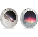 New Zealand 2024 $1 Dark Sky Light Sky 2 x 1 oz .999 Silver Proof Colorized Glow in the Dark Coin Set