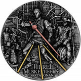 Niue 2022 $5 The Three Musketeers D’Artagnan 2oz .999 Silver Antiqued Coin