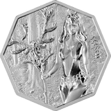 Germania 2023  5 Mark Witchcraft Seeress 1oz Silver BU Octagonal Coin Reverse