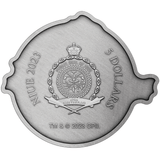 Niue 2023 $5 Ghostbusters™ 40th Anniversary 2oz .999 Silver Antiqued Coloured Coin