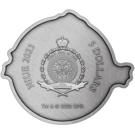 Niue 2023 $5 Ghostbusters™ 40th Anniversary 2oz .999 Silver Antiqued Coloured Coin