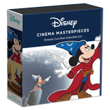 2023 $10 Disney Cinema Masterpieces - FANTASIA 3oz Silver Coloured Coin Box Shipper