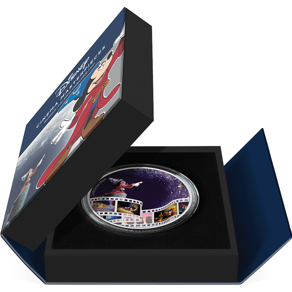 2023 $10 Disney Cinema Masterpieces - FANTASIA 3oz Silver Coloured Coin Case