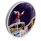 2023 $10 Disney Cinema Masterpieces - FANTASIA 3oz Silver Coloured Coin Left Rim and Reverse