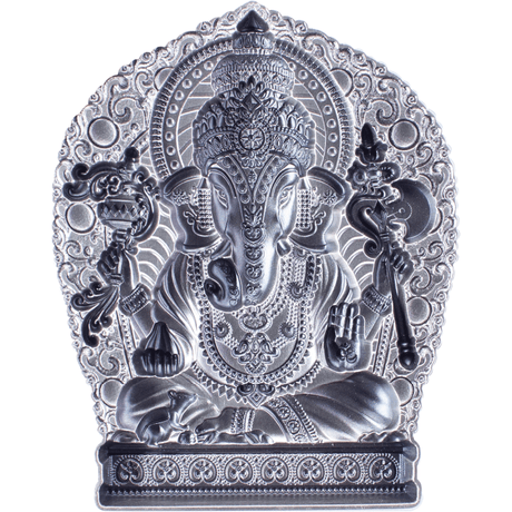 KOMSCO South Korea 2023 Ganesha 2 Oz Silver Antiqued Stacker