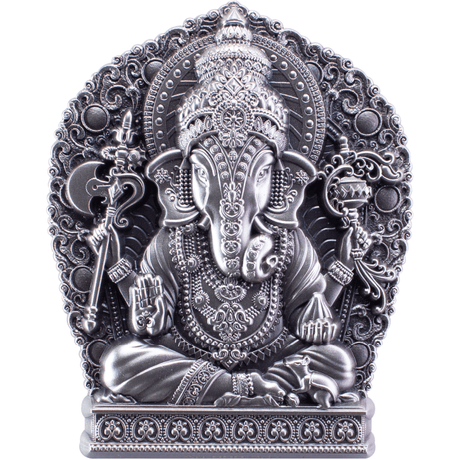 KOMSCO South Korea 2023 Ganesha 2 Oz Silver Antiqued Stacker