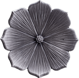 KOMSCO South Korea 2023 Lotus Flower 8oz Silver Antique  3-Piece Stacker