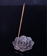 KOMSCO South Korea 2023 Lotus Flower 8oz Silver Antique  3-Piece Stacker