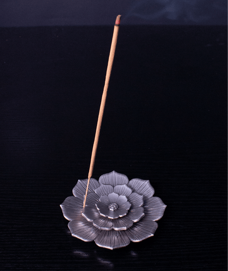 KOMSCO South Korea 2023 Lotus Flower 8oz Silver Antique  3-Piece Stacker