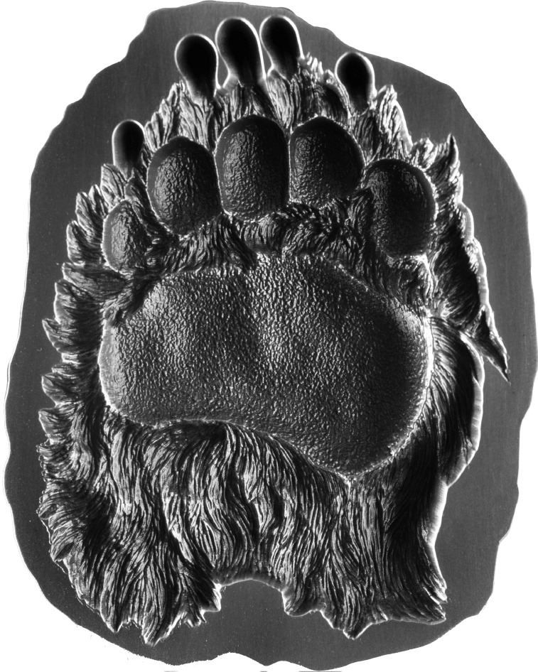 South Korea 2023 KOMSCO Record of the Nature Bear 2oz Silver Antiqued UHR Stacker