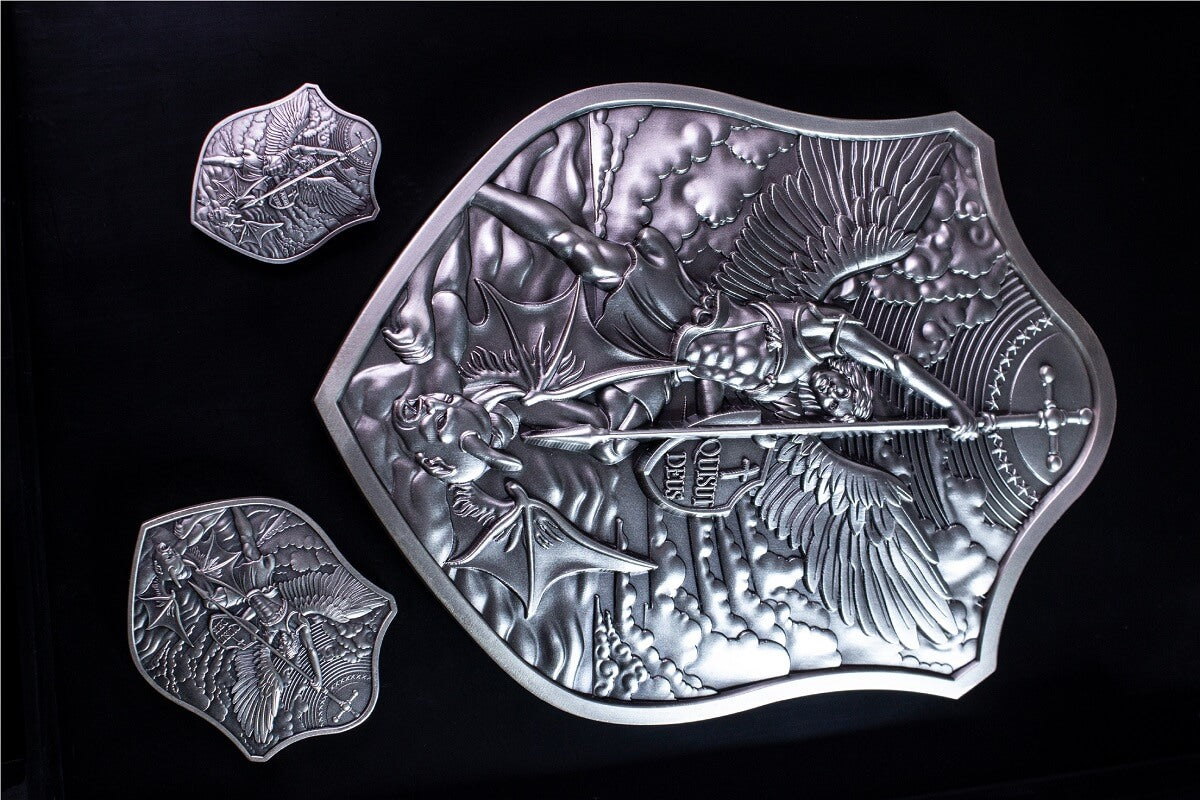KOMSCO South Korea 2023  Shield of St. Michael 1/2oz .999 Antique Silver Stacker