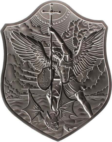KOMSCO South Korea 2023  Shield of St. Michael 1/2oz .999 Antique Silver Stacker