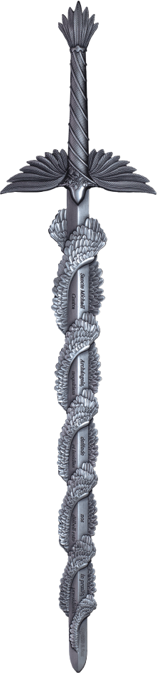 KOMSCO South Korea 2023  SWORD of ST. MICHAEL 2.5oz Silver Ultra High Relief Stacker
