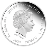 Tuvalu 2023 $1 James Bond 007 Live And Let Die 50th Anniversary 1oz .9999 Silver Colourised Proof Coin Perth Mint