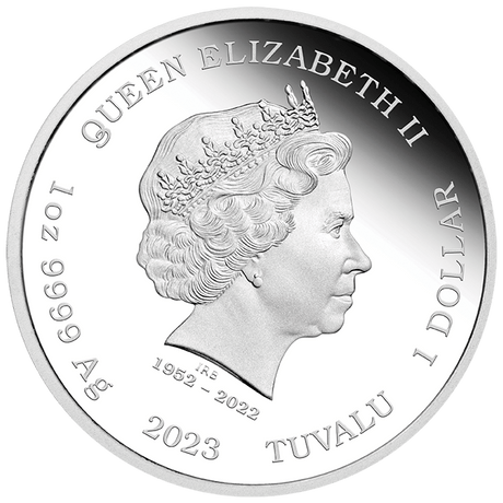 Tuvalu 2023 $1 James Bond 007 Live And Let Die 50th Anniversary 1oz .9999 Silver Colourised Proof Coin Perth Mint
