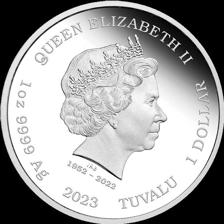 Tuvalu 2023 $1 James Bond 007 Live And Let Die 50th Anniversary 1oz .9999 Silver Colourised Proof Coin Perth Mint