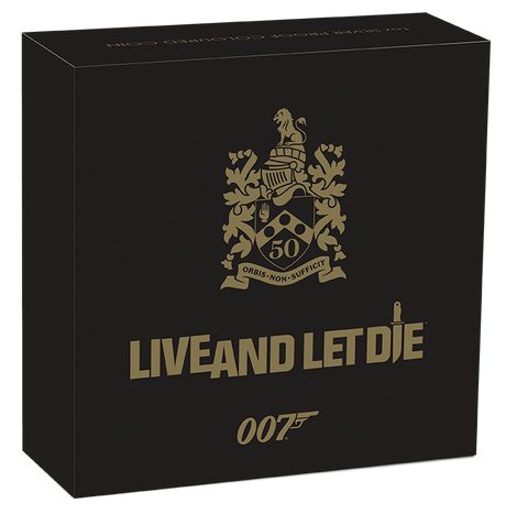 Tuvalu 2023 $1 James Bond 007 Live And Let Die 50th Anniversary 1oz .9999 Silver Colourised Proof Coin Perth Mint