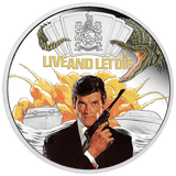 Tuvalu 2023 $1 James Bond 007 Live And Let Die 50th Anniversary 1oz .9999 Silver Colourised Proof Coin Perth Mint