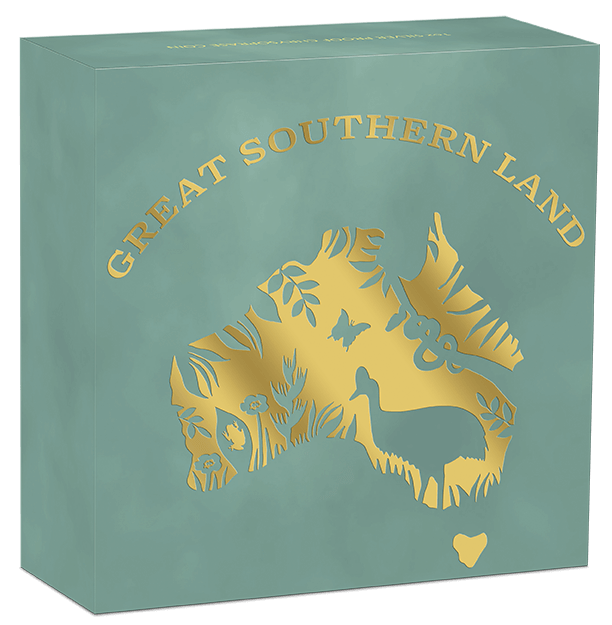 Australia 2024 $1 Great Southern Land  1 oz .9999 Silver Proof Chrysoprase Coin Perth Mint