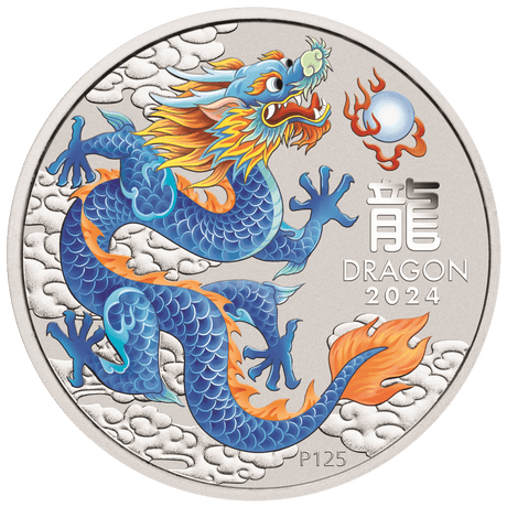 2024 Australia Lunar Series III Year of the Dragon 1/2 oz Silver 10 Coin Set