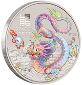 2024 Australia Lunar Series III Year of the Dragon 1/2 oz Silver 10 Coin Set