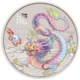 2024 Australia Lunar Series III Year of the Dragon 1/2 oz Silver 10 Coin Set
