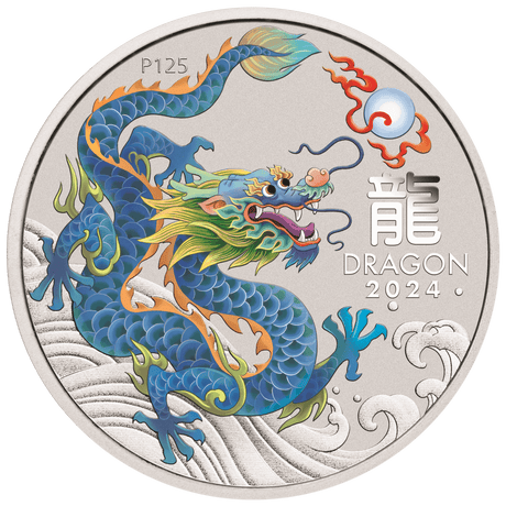 2024 Australia Lunar Series III Year of the Dragon 1/2 oz Silver 10 Coin Set