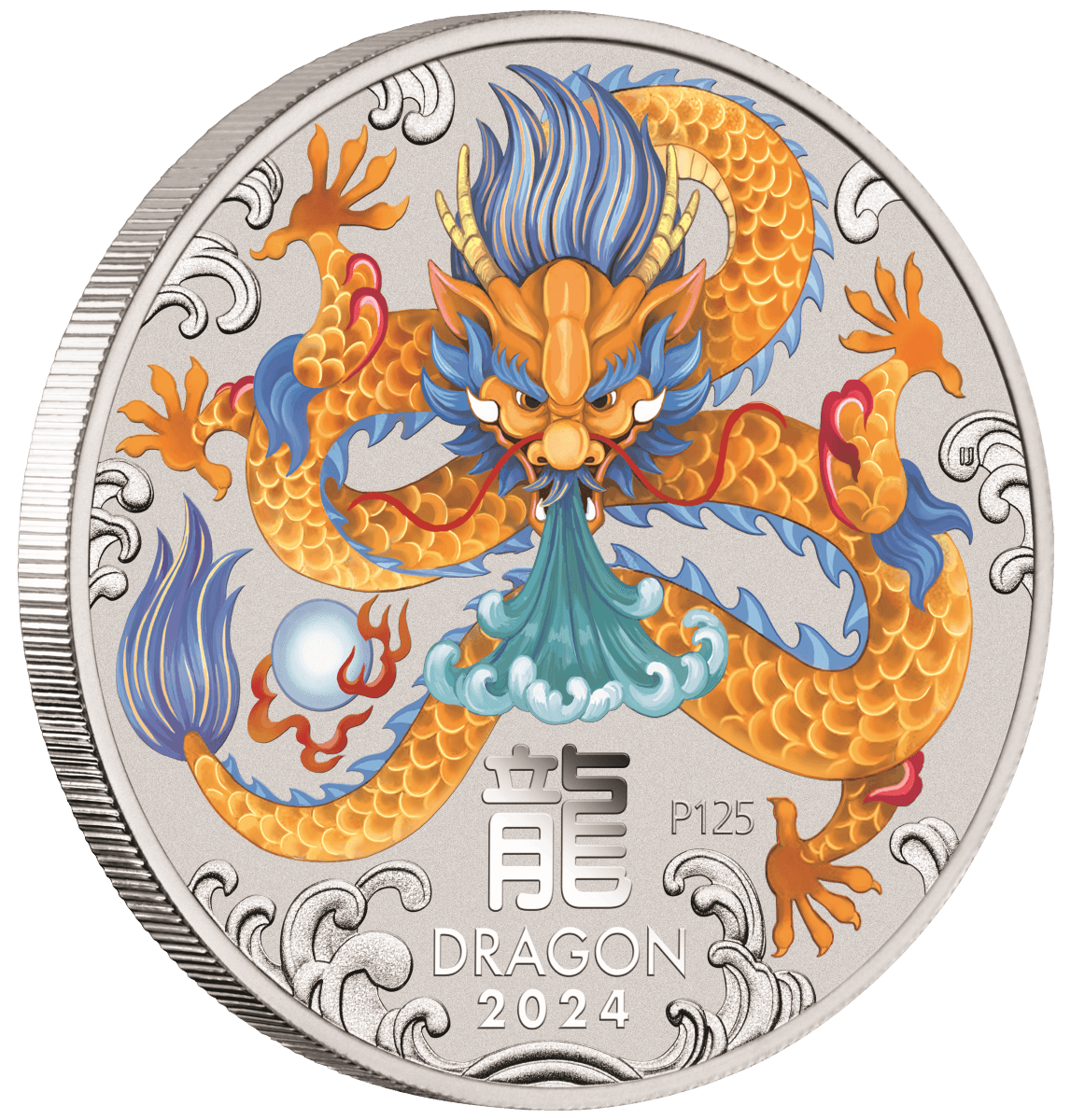 2024 Australia Lunar Series III Year of the Dragon 1/2 oz Silver 10 Coin Set