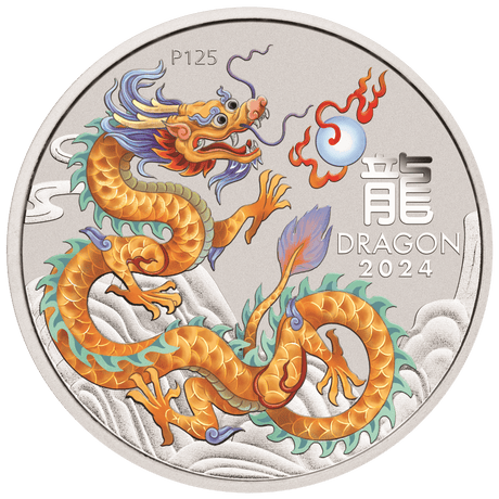 2024 Australia Lunar Series III Year of the Dragon 1/2 oz Silver 10 Coin Set