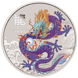 2024 Australia Lunar Series III Year of the Dragon 1/2 oz Silver 10 Coin Set