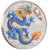 2024 Australia Lunar Series III Year of the Dragon 1/2 oz Silver 10 Coin Set