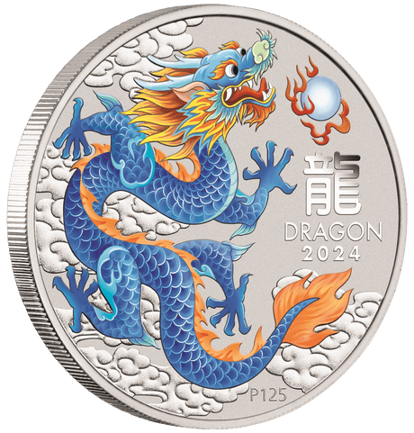 2024 Australia Lunar Series III Year of the Dragon 1/2 oz Silver 10 Coin Set