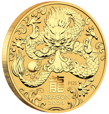 2024 Australia Lunar Series III Year of the Dragon 1/2 oz Silver 10 Coin Set