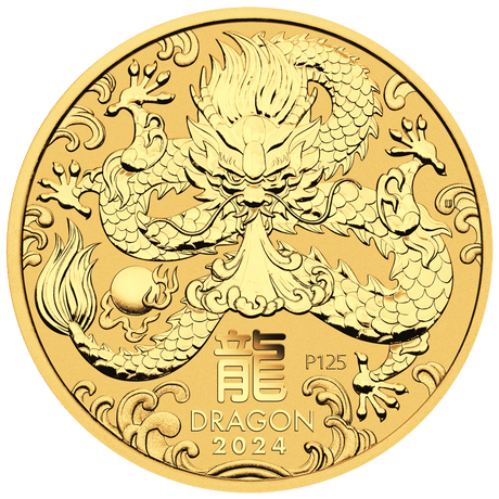 2024 Australia Lunar Series III Year of the Dragon 1/2 oz Silver 10 Coin Set