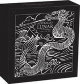 Australia 2024 $2 Lunar Series III Year of the Dragon 2 oz .9999 Silver Antiqued Coin Perth Mint