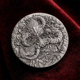 Australia 2024 $2 Lunar Series III Year of the Dragon 2 oz .9999 Silver Antiqued Coin Perth Mint