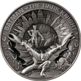 Barbados  2024 $10 DC Batman Dark Knight 10 oz .999 Silver Antiqued Multi Layered Coin