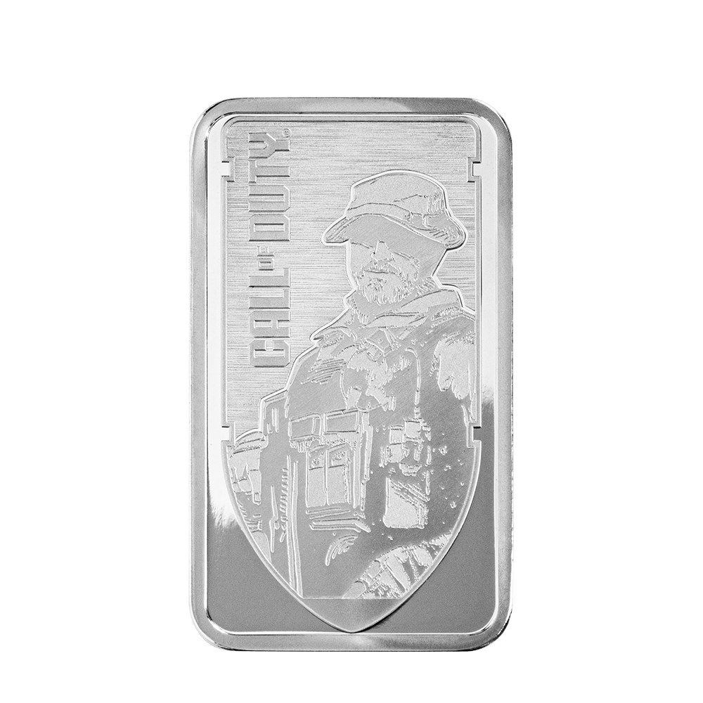 Switzerland PAMP 2024 WWII Call of Duty Modern Warfare 20th Anniversary Proof-Like Bar 1 oz .999 Silver with Pendant Frame / Bezel
