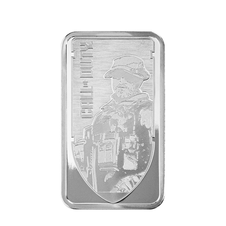 Switzerland PAMP 2024 WWII Call of Duty Modern Warfare 20th Anniversary Proof-Like Bar 1 oz .999 Silver with Pendant Frame / Bezel