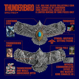 Cameroon 2024 2000 Francs CFA Thunderbird 2 oz .999 Silver Ultra High Relief Antiqued Coin