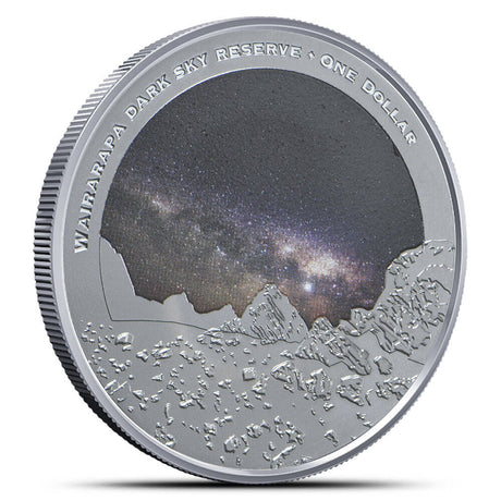New Zealand 2024 $1 Dark Sky Light Sky 2 x 1 oz .999 Silver Proof Colorized Glow in the Dark Coin Set
