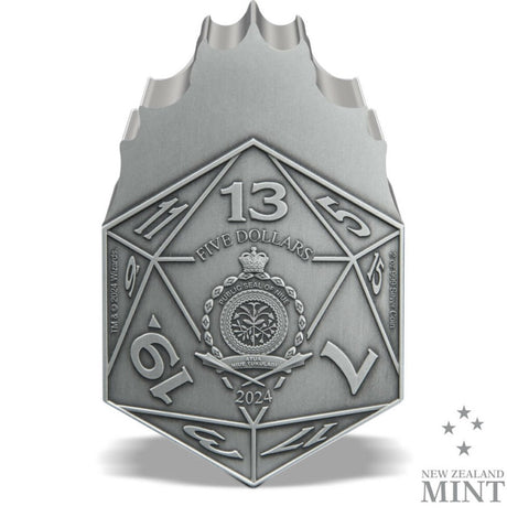 Niue 2024 $5 Hasbro Dungeons and Dragons 50th Anniversary 2 oz .999 Silver Antiqued Coin