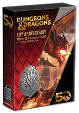 Niue 2024 $5 Hasbro Dungeons and Dragons 50th Anniversary 2 oz .999 Silver Antiqued Coin