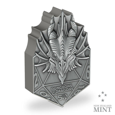 Niue 2024 $5 Hasbro Dungeons and Dragons 50th Anniversary 2 oz .999 Silver Antiqued Coin
