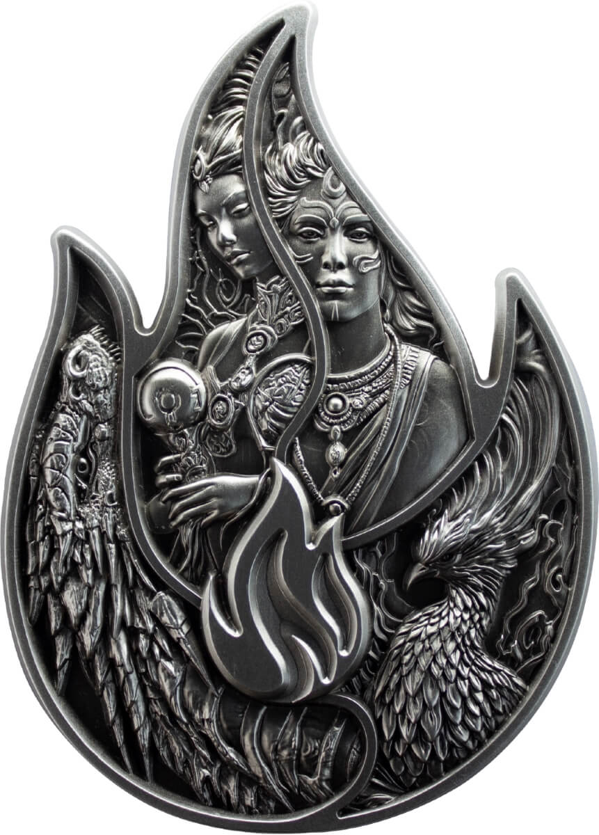 KOMSCO South Korea 2024 Eternal Flame 2 oz .999 Silver Antiqued Stacker